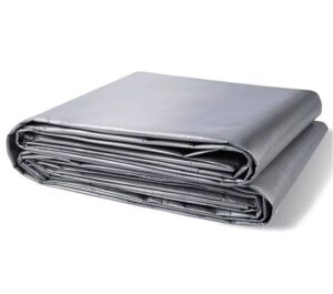 Silver Medium Weight Waterproof Tarpaulin 140gsm